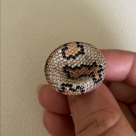 Leopard pattern silver 925 ring - Picture 4 of 4